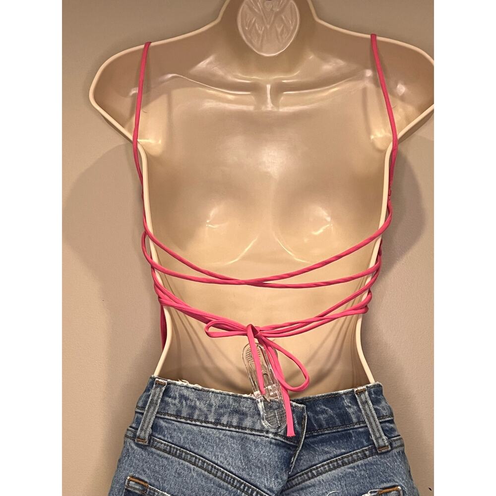 lace up crop top by Zara NWT